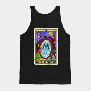 Ouroboros Alchemist Transmutation circle Wheel of Fortune X Tarot Card Tank Top